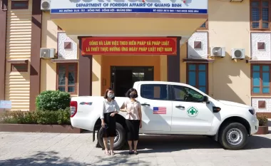 NEW VEHICLE PROVIDED TO QUANG BINH MINE ACTION DATABASE AND COORDINATION UNIT